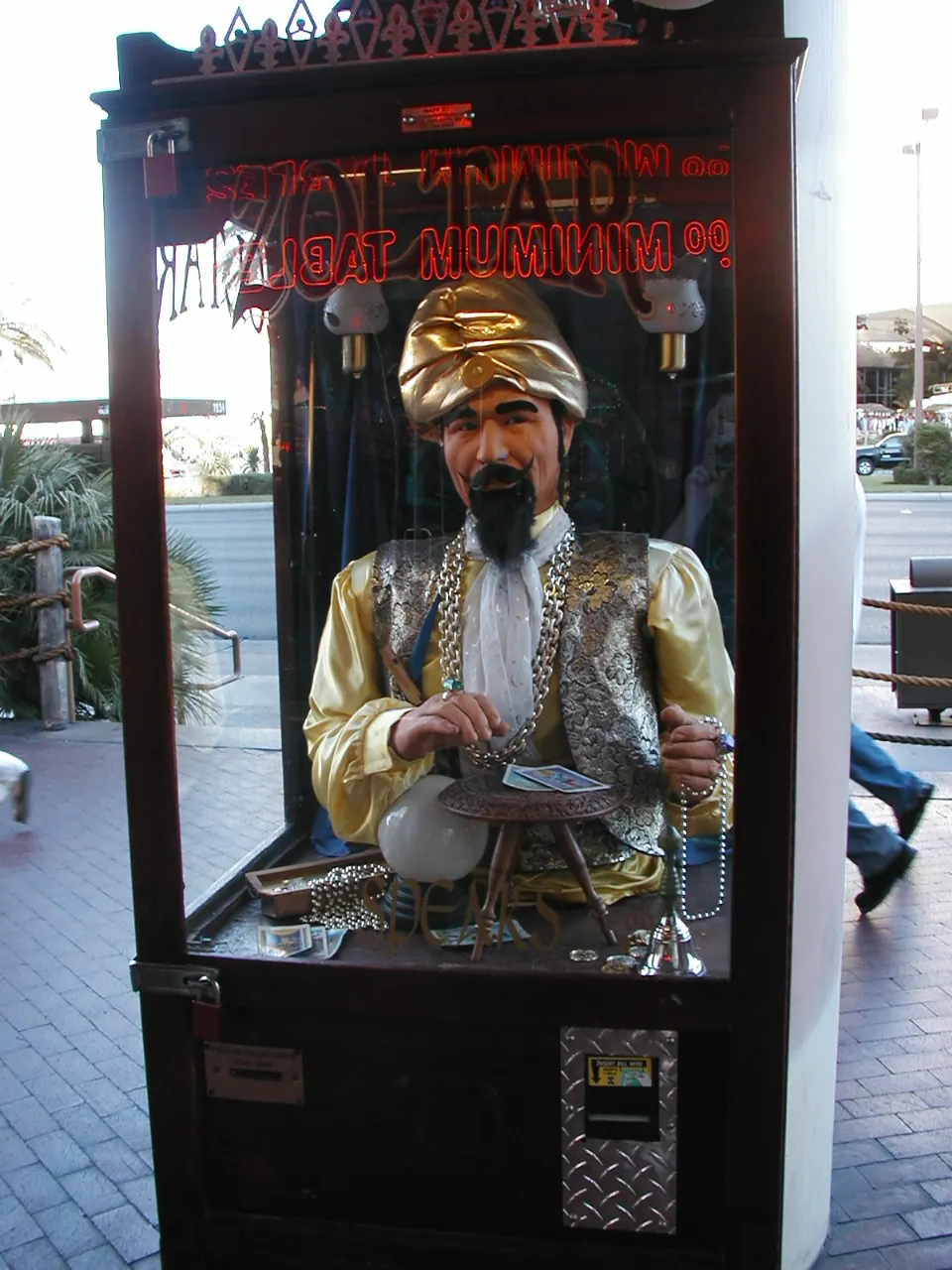 Zoltar fortune teller machine outside the Boardwalk casino in October 2005.